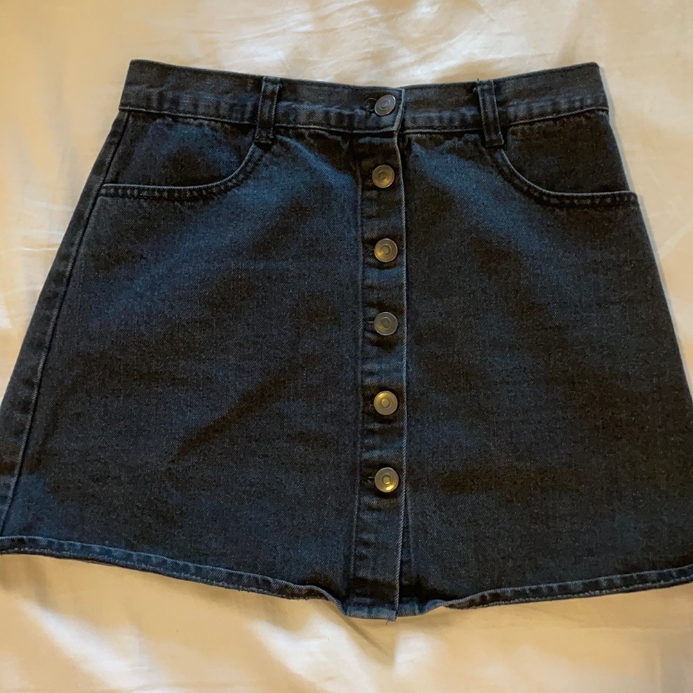 Brandy Melville button up jean skirt